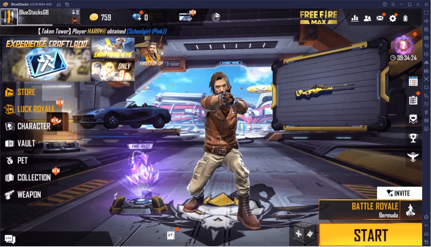 Free Fire MAX на ПК — Используй BlueStacks и побеждай врагов.