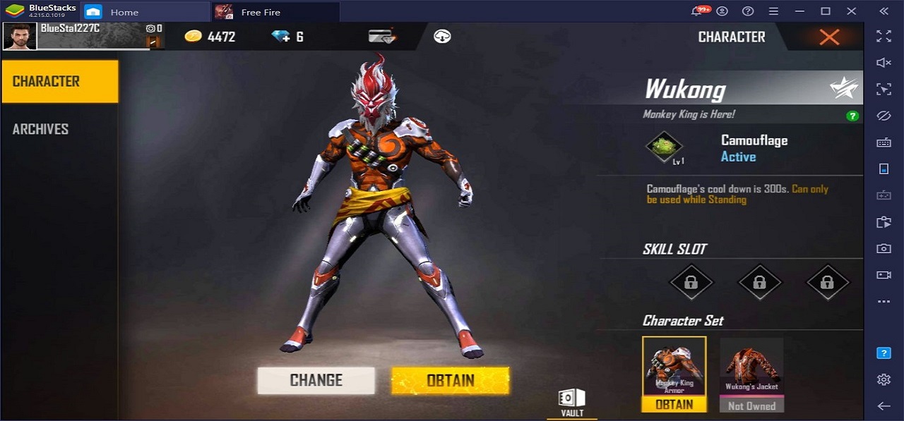 Free Fire Character Backstory It S Time You Learned Of Wukong Bluestacks