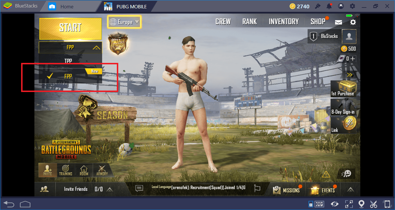 Comprehensive Guide To The New Fpp Mode In Pubg Mobile Bluestacks - fpp mode does not have a character level limit you can use it even at level 1 just select fpp from the !   main menu