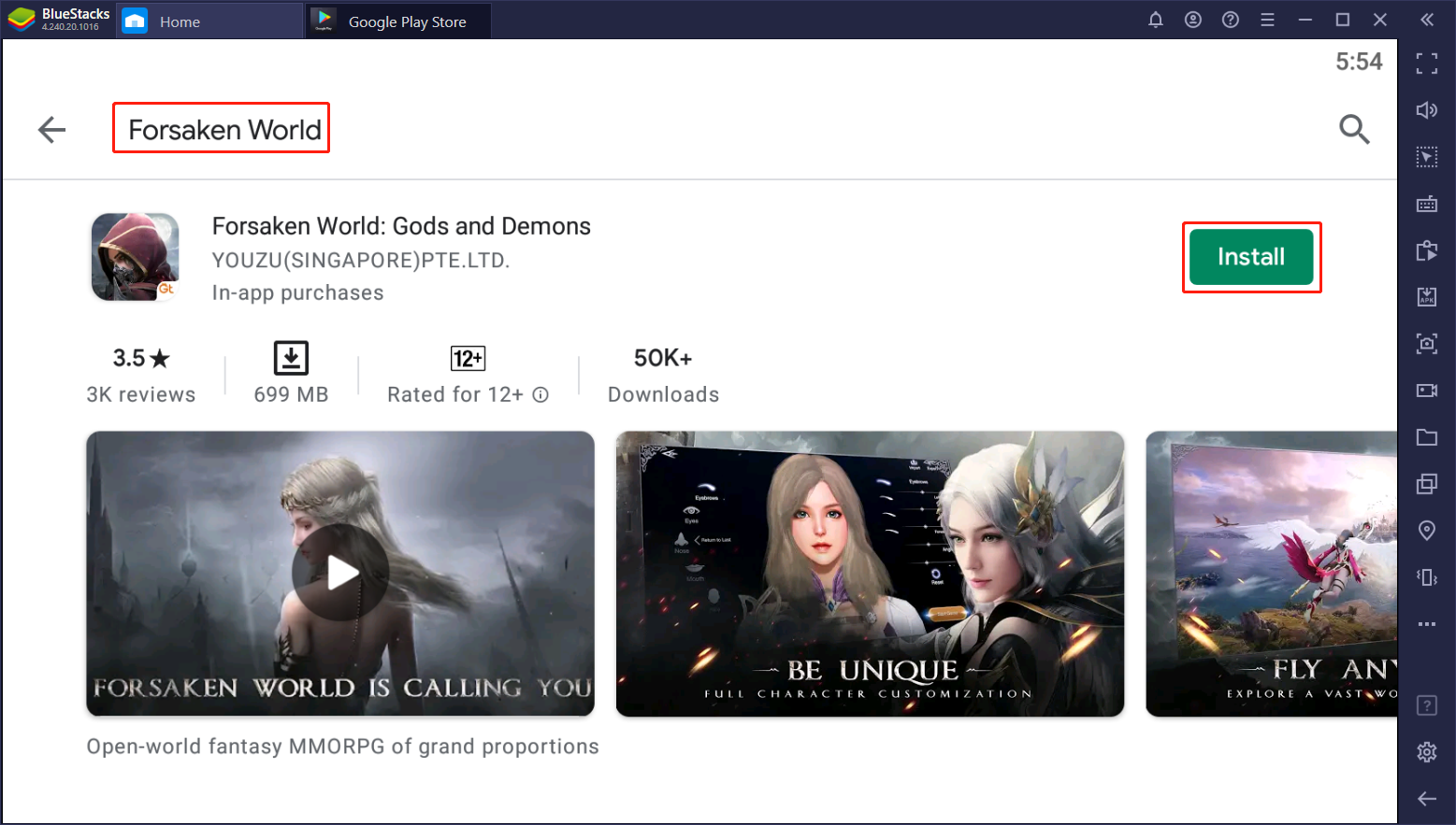 Cara Download dan Main MMORPG Forsaken World: Gods and Demons Dengan Menggunakan BlueStacks