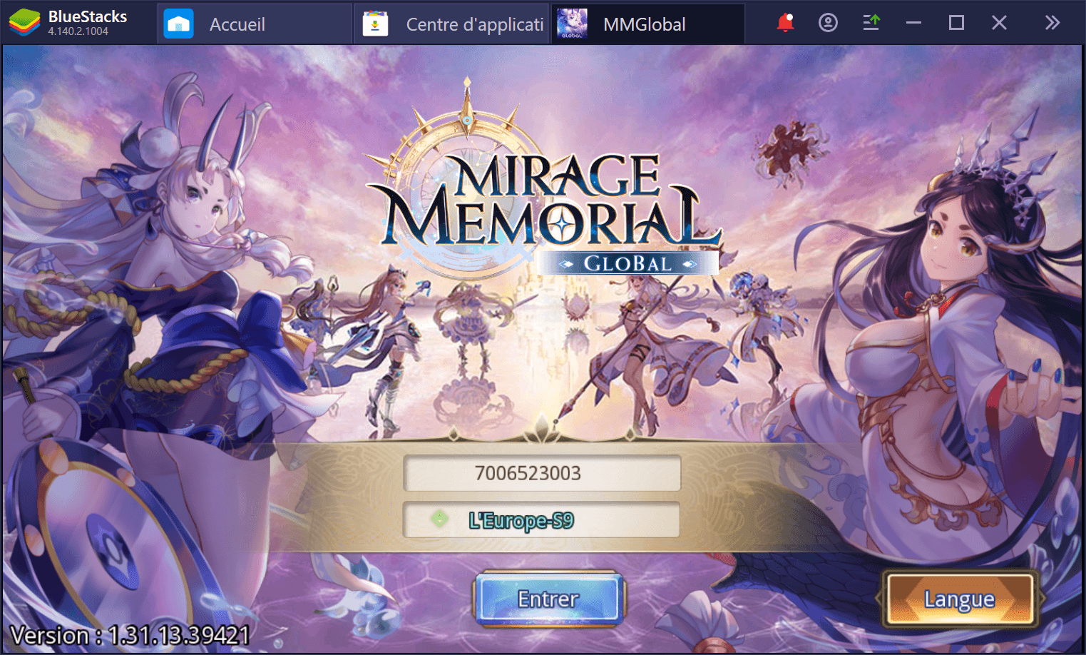 Faire du reroll dans Mirage Memorial Global sur PC