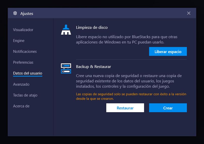 Limpieza de Disco - Cómo Liberar Espacio en BlueStacks