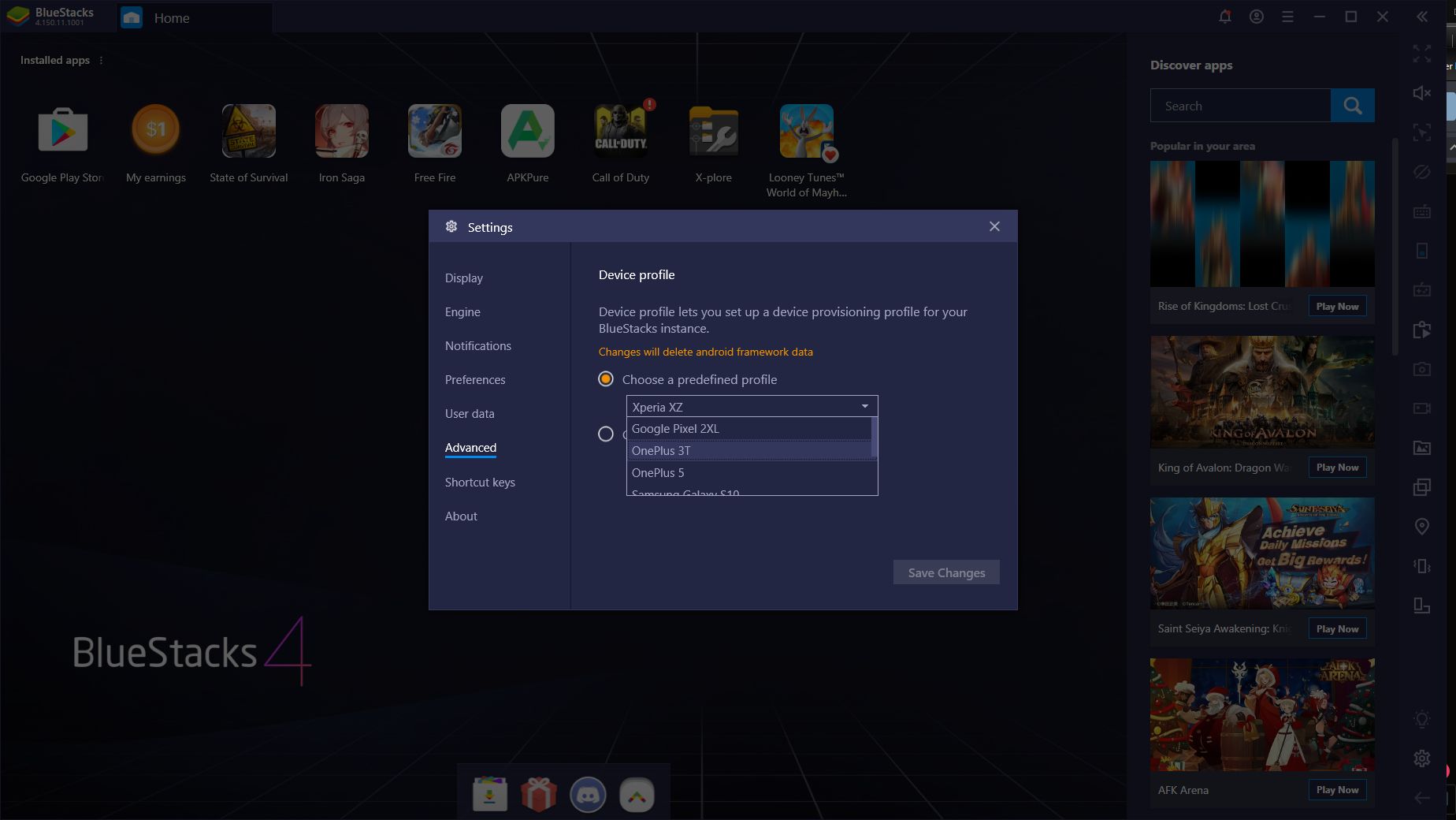 BlueStacks Change Device Profile Feature - Play ALL the Games