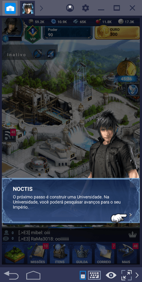 Começando a sua aventura em Final Fantasy XV: A New Empire.