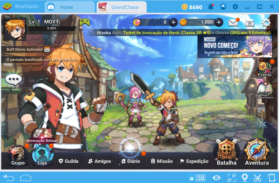 Primeiras impressões sobre GrandChase