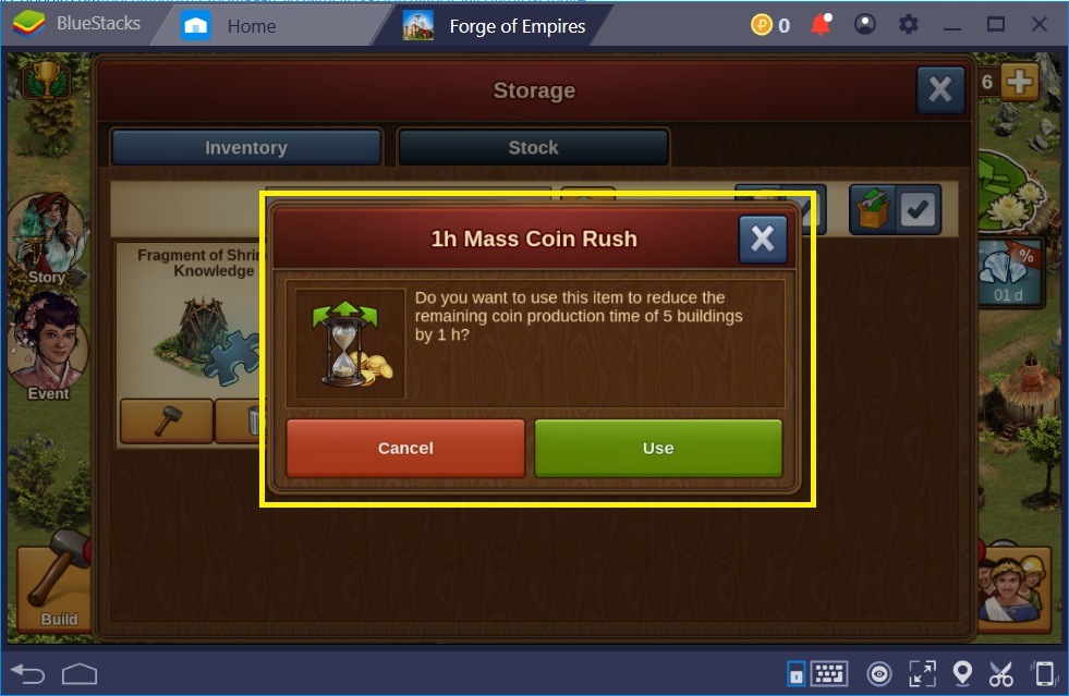 activate boost in tavern forge of empires