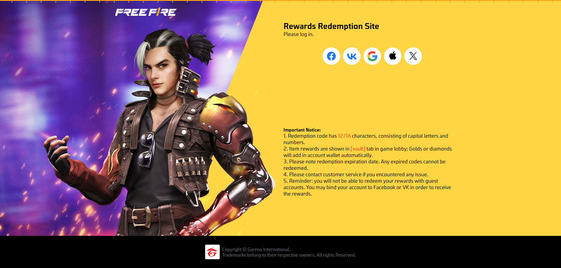 Free Fire MAX - All Working Redeem Codes for March 2025