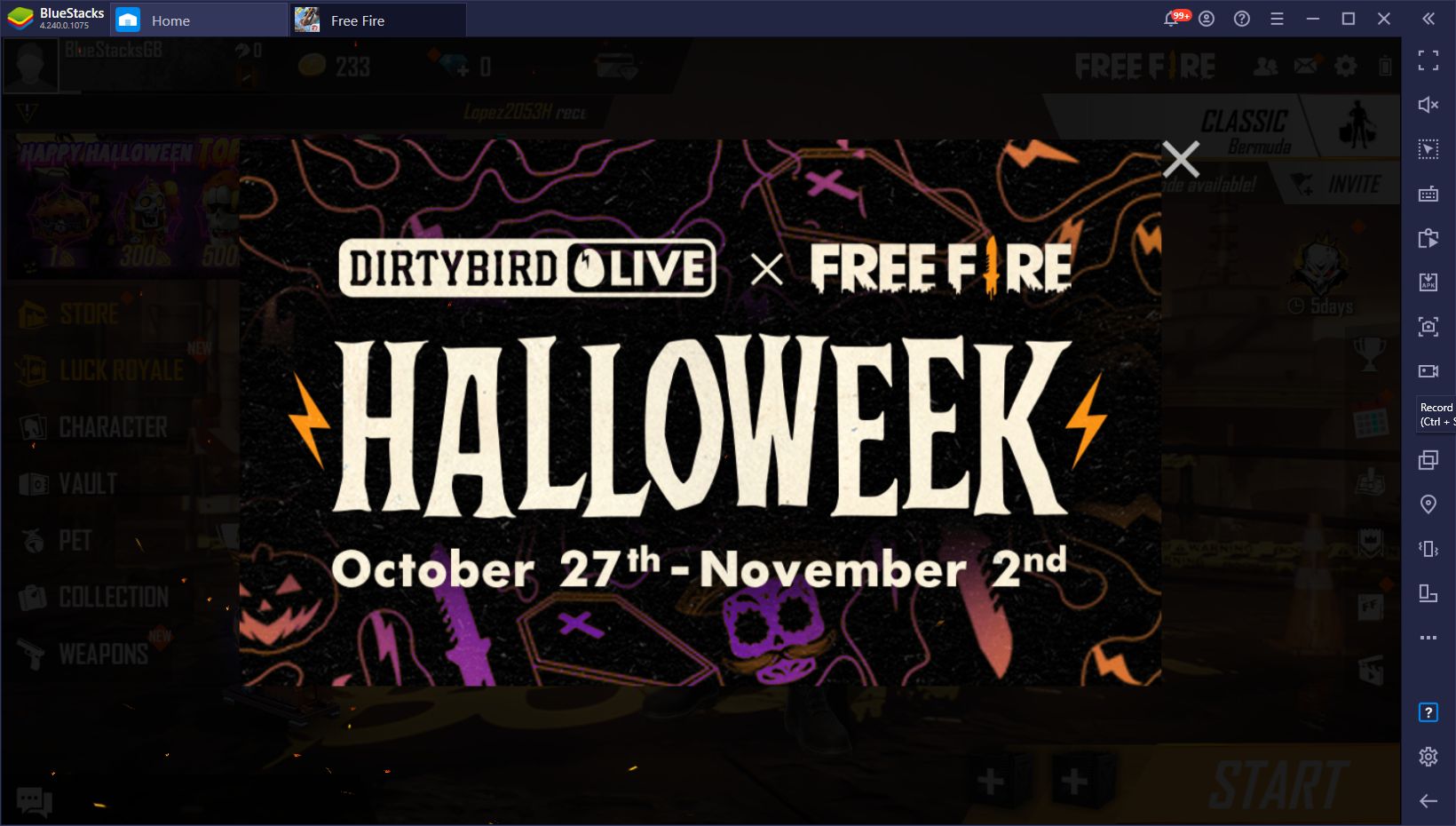 free fire halloween apk