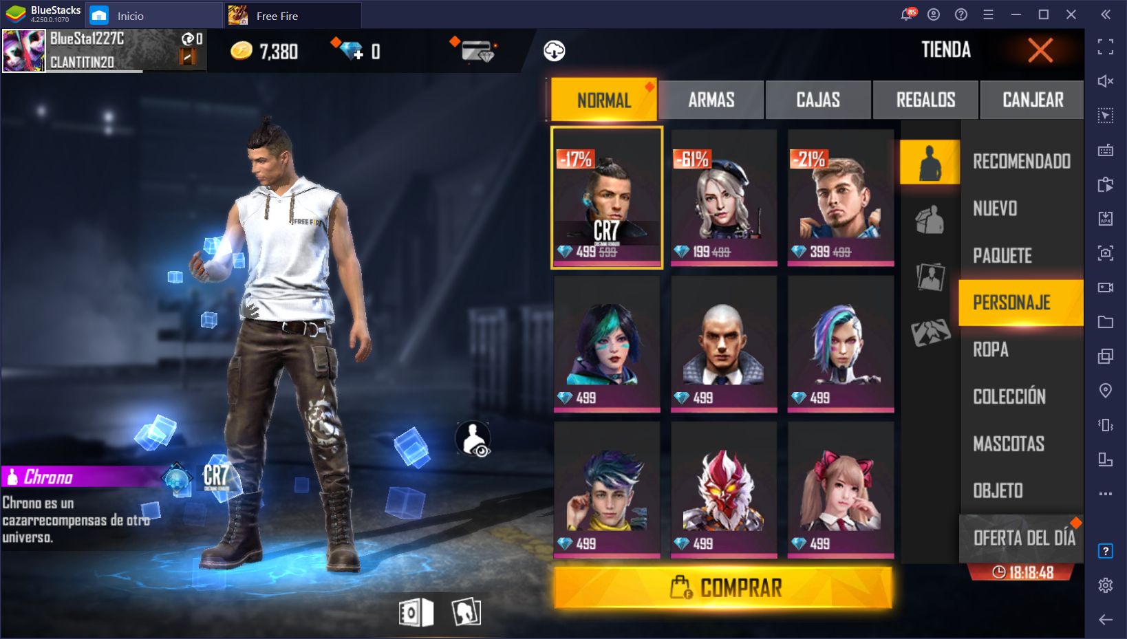 Garena Free Fire: Nuevo Inicio - Nuevo Personaje Basado en Cristiano Ronaldo, Nueva Temporada de Clasificatoria, y Mucho Más