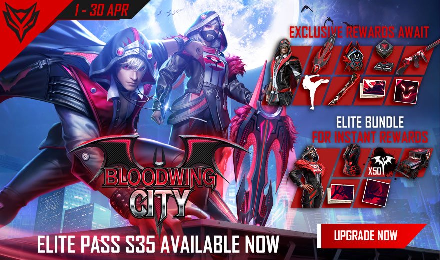 Free Fire Releases Bloodwing City Elite Pass for April ...