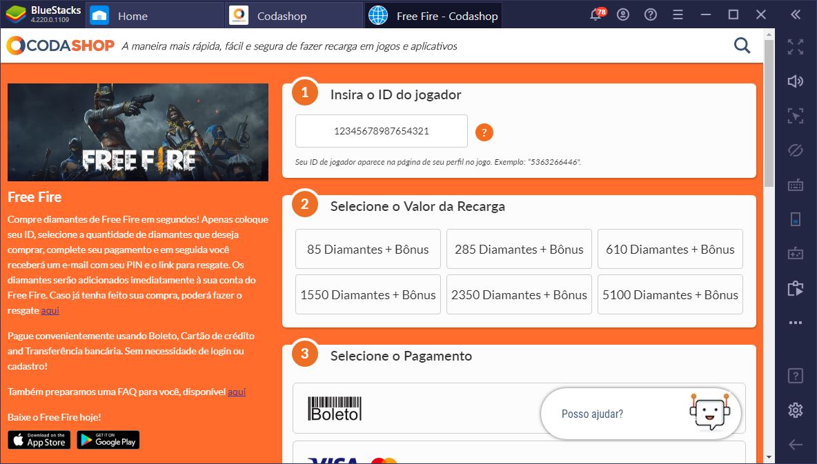 Recarga Diamantes Free Fire de forma segura y rápida