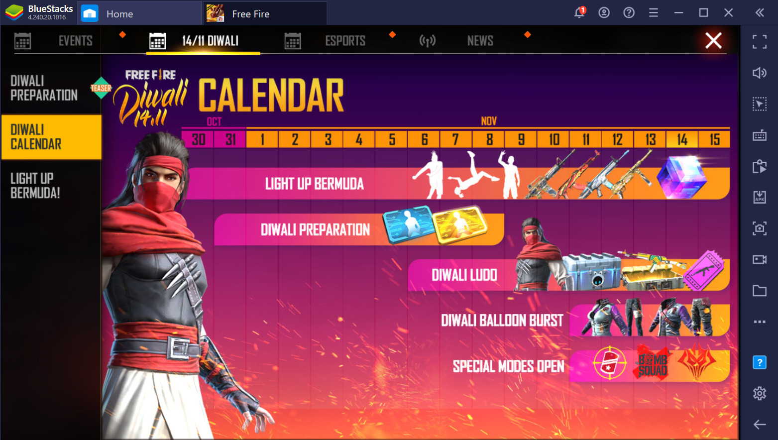 Free Fire Diwali Event 2020 (India Only) – The Rewards And Everything Else You Need To Know