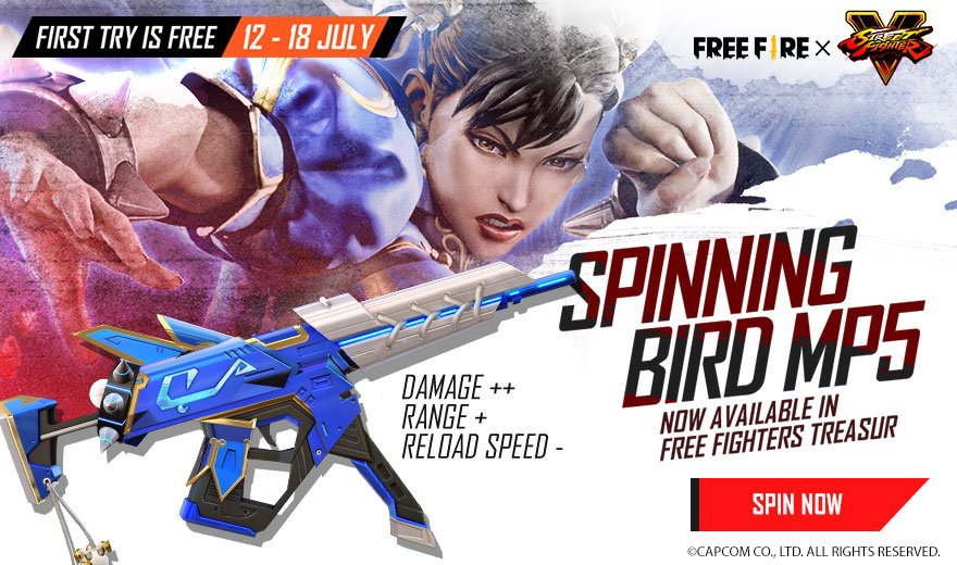 Free Fire announce Street Fighter V Collaboration Event