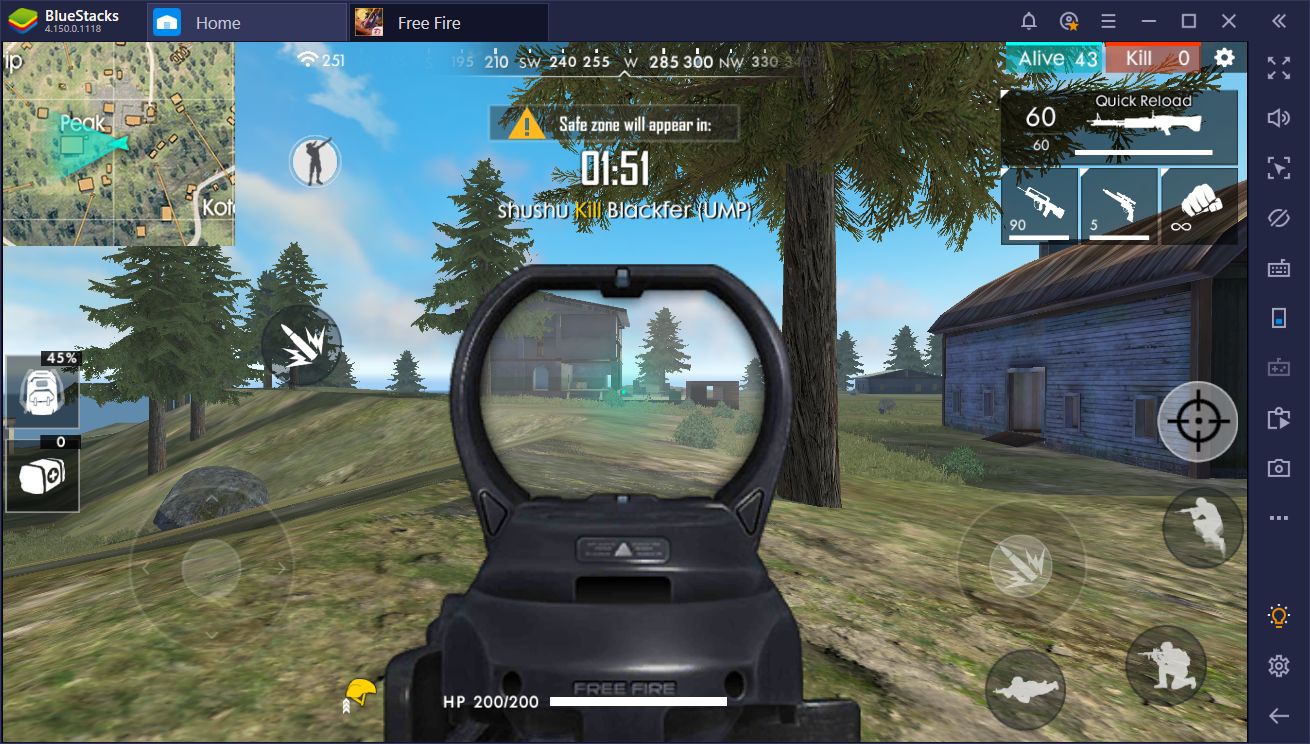 Garena Free Fire على جهاز الكمبيوتر - تفوق على المنافسة مع BlueStacks