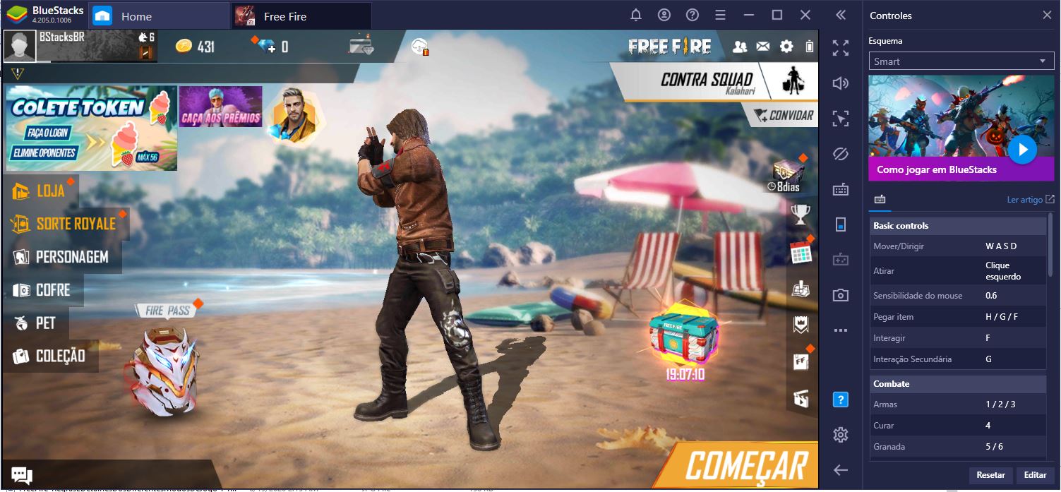 Free Fire no PC: use o emulador Bluestacks para jogar