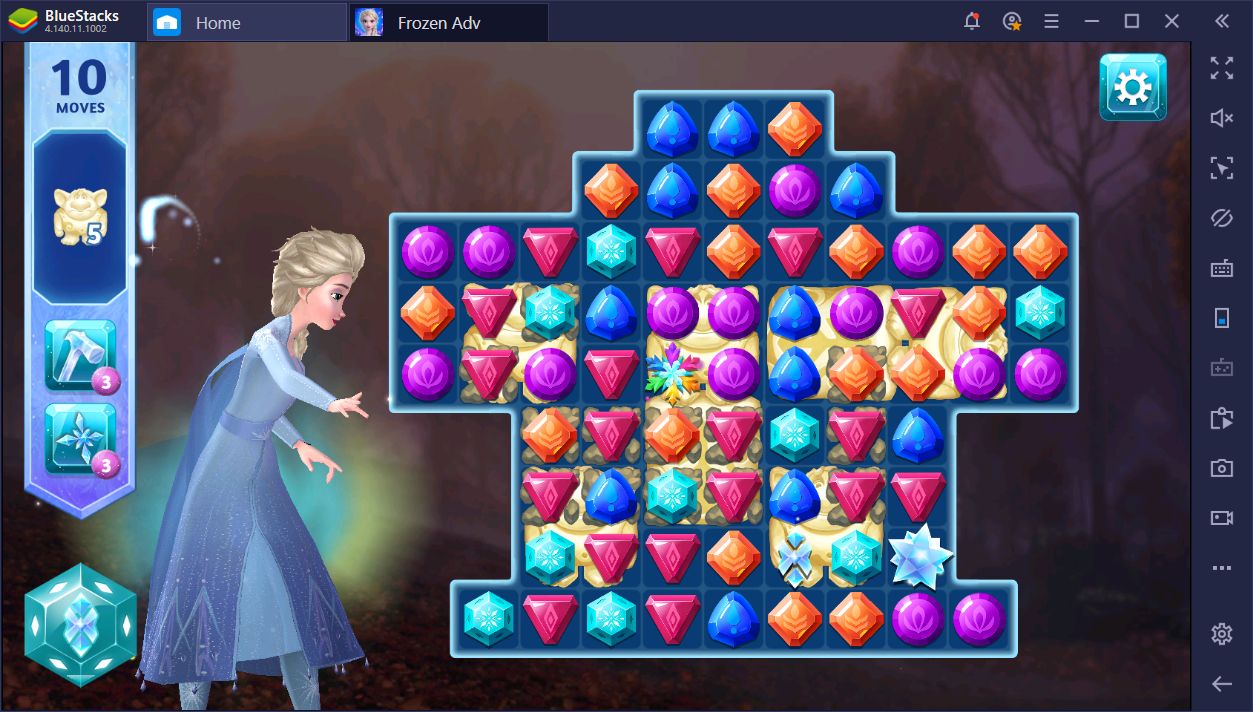 frozen match 3 game