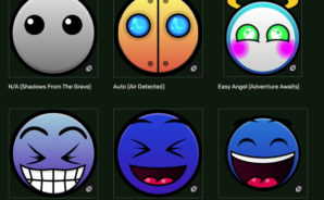 Все типы лиц в Geometry Dash Lite Difficulty Faces