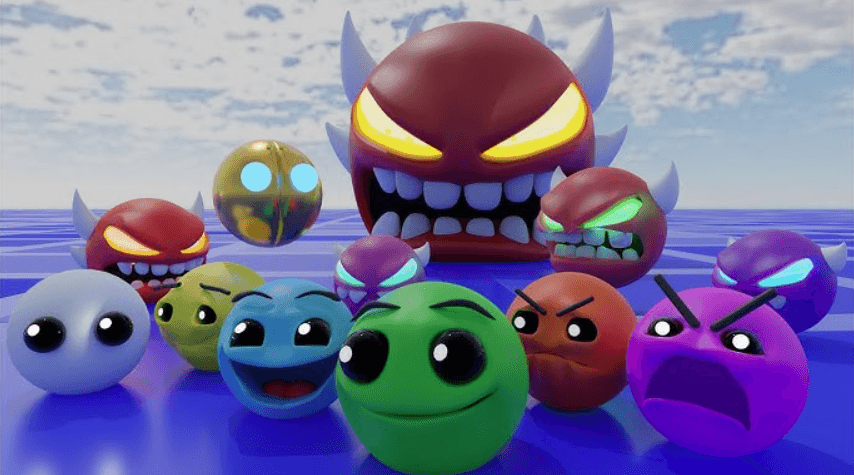 Все типы лиц в Geometry Dash Lite Difficulty Faces