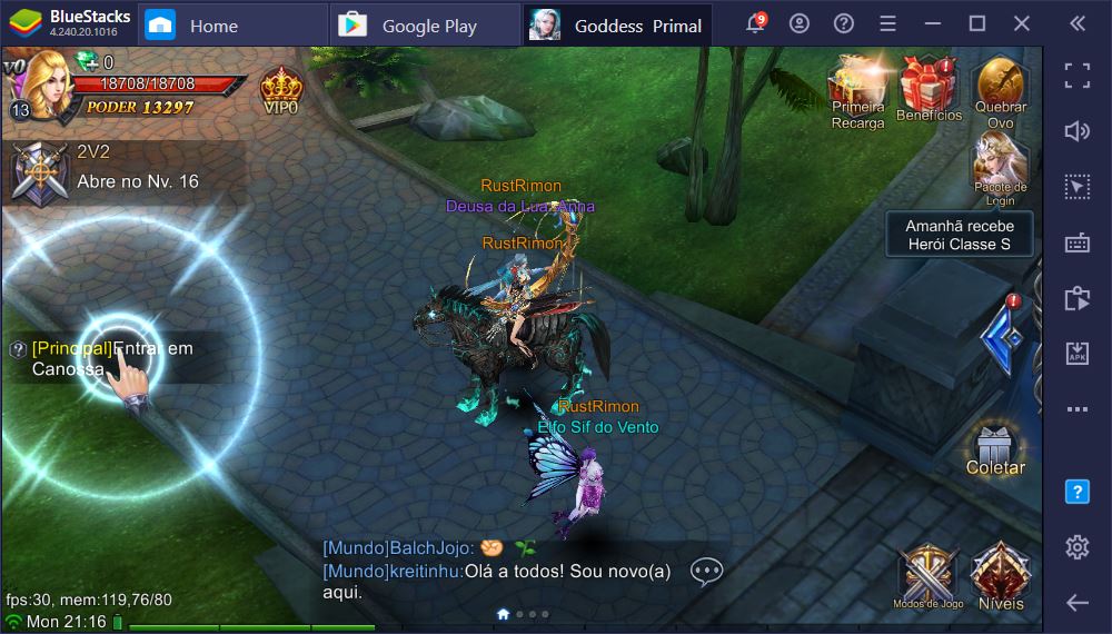 Aprenda a jogar Goddess: Primal Chaos no PC usando o BlueStacks