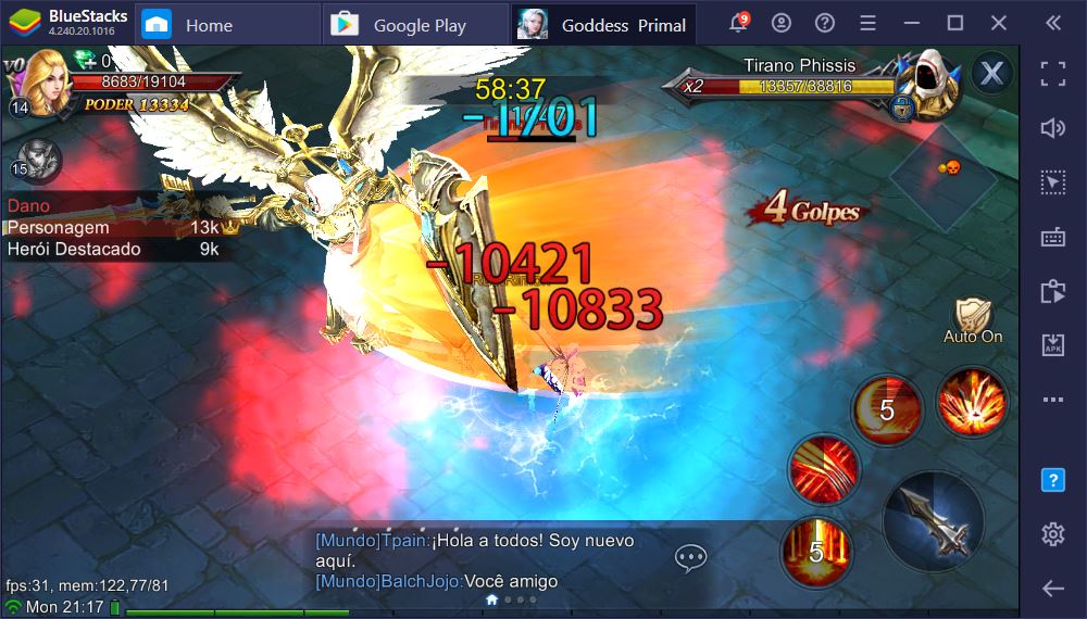 Aprenda a jogar Goddess: Primal Chaos no PC usando o BlueStacks