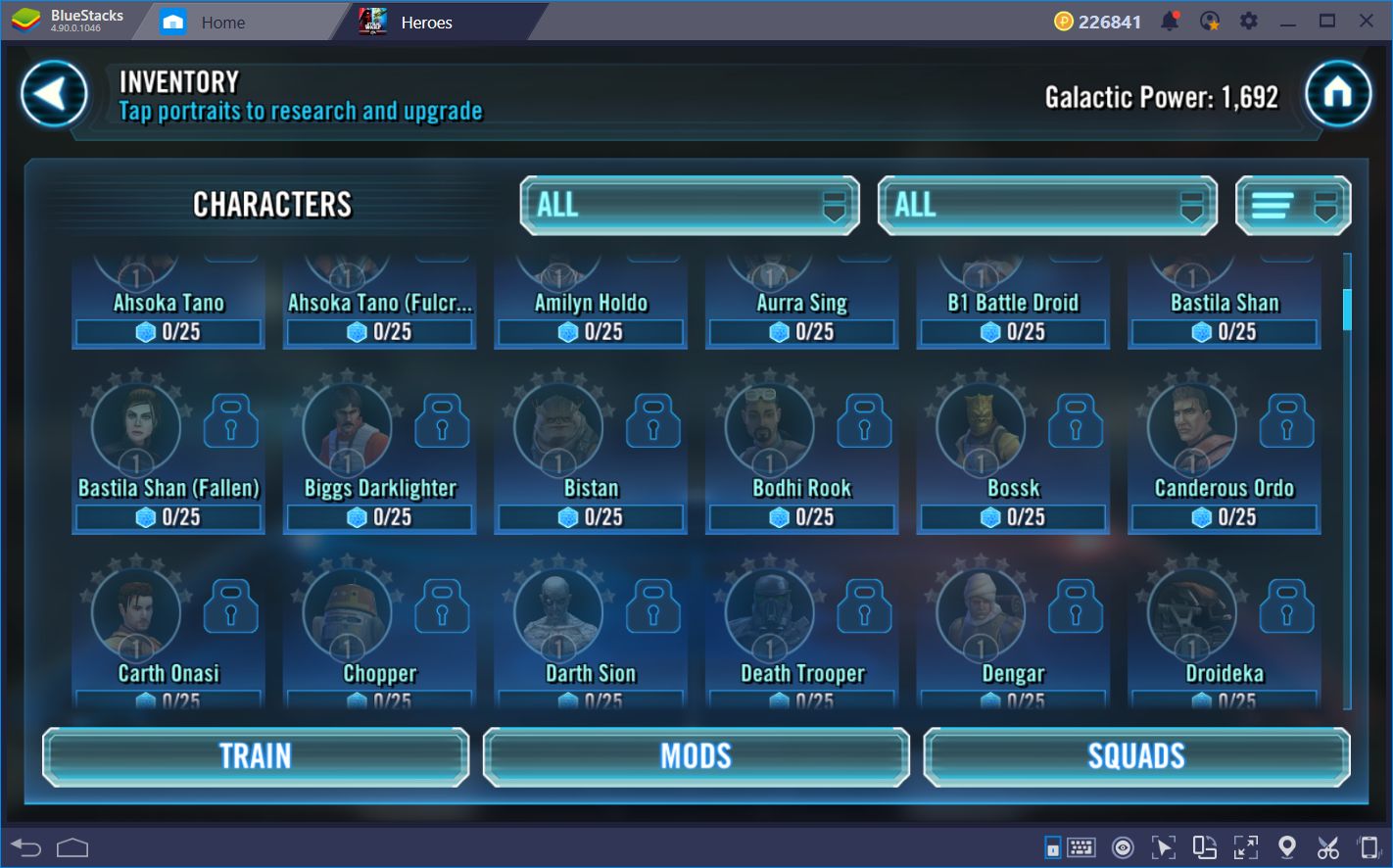 star wars galaxy of heroes empire team