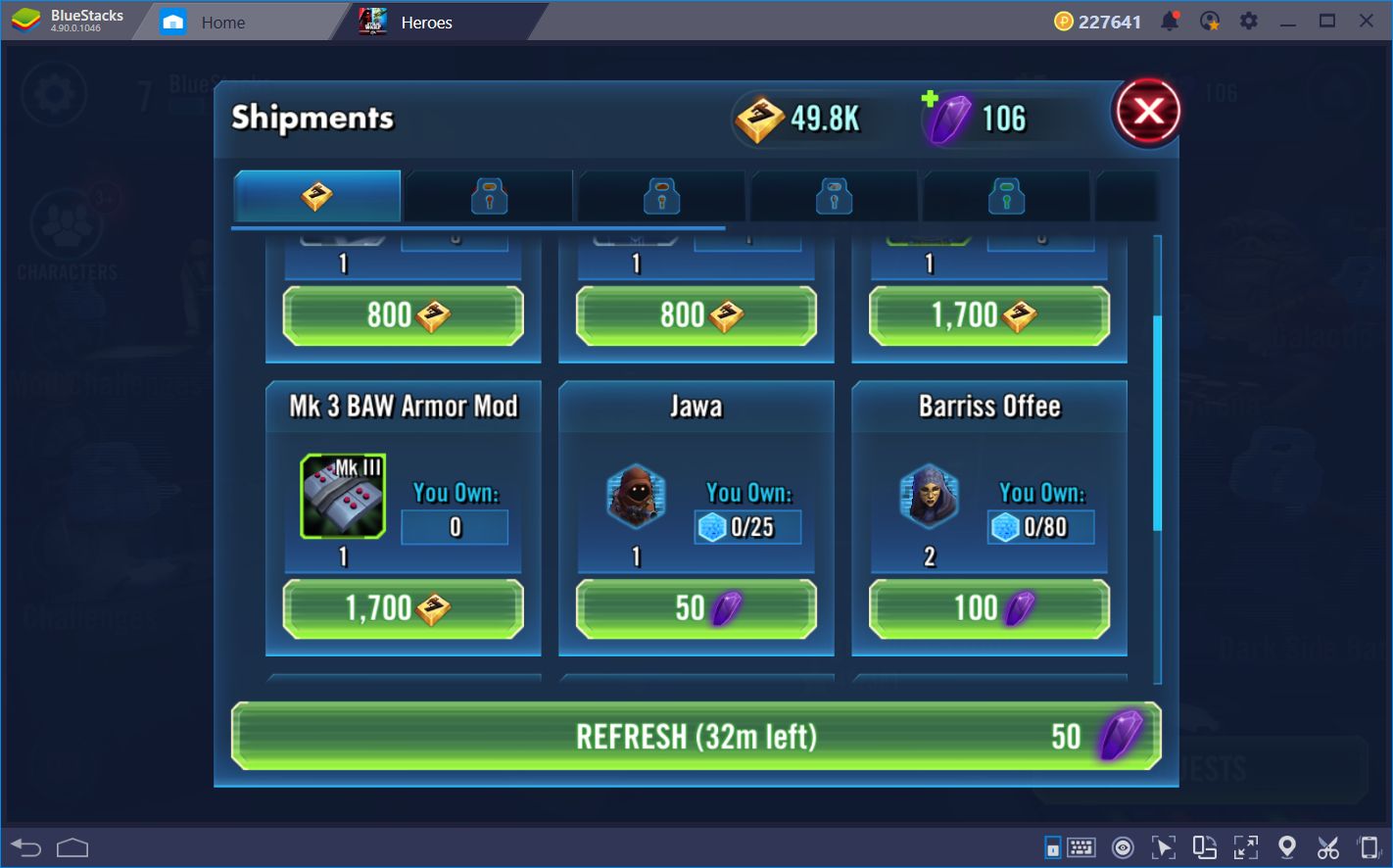 star wars galaxy of heroes trainer