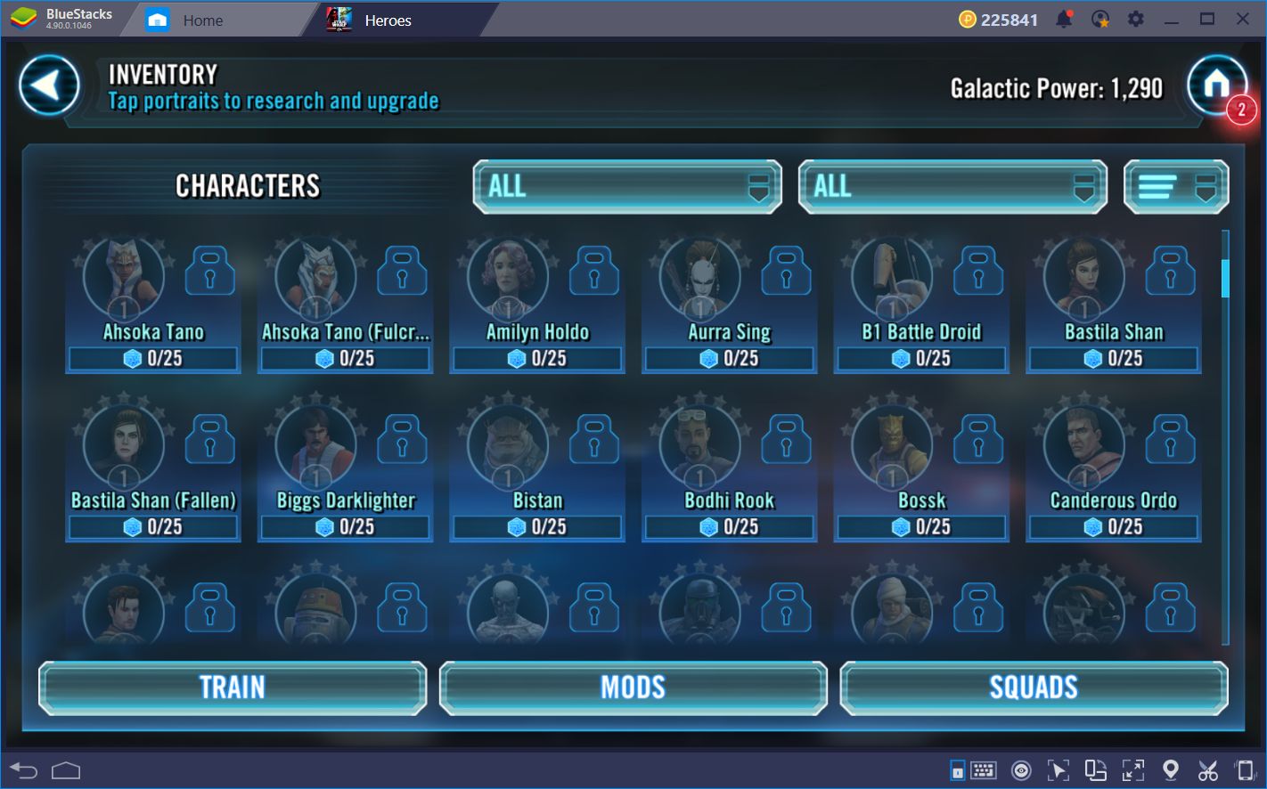 galaxy of heroes bluestacks lag