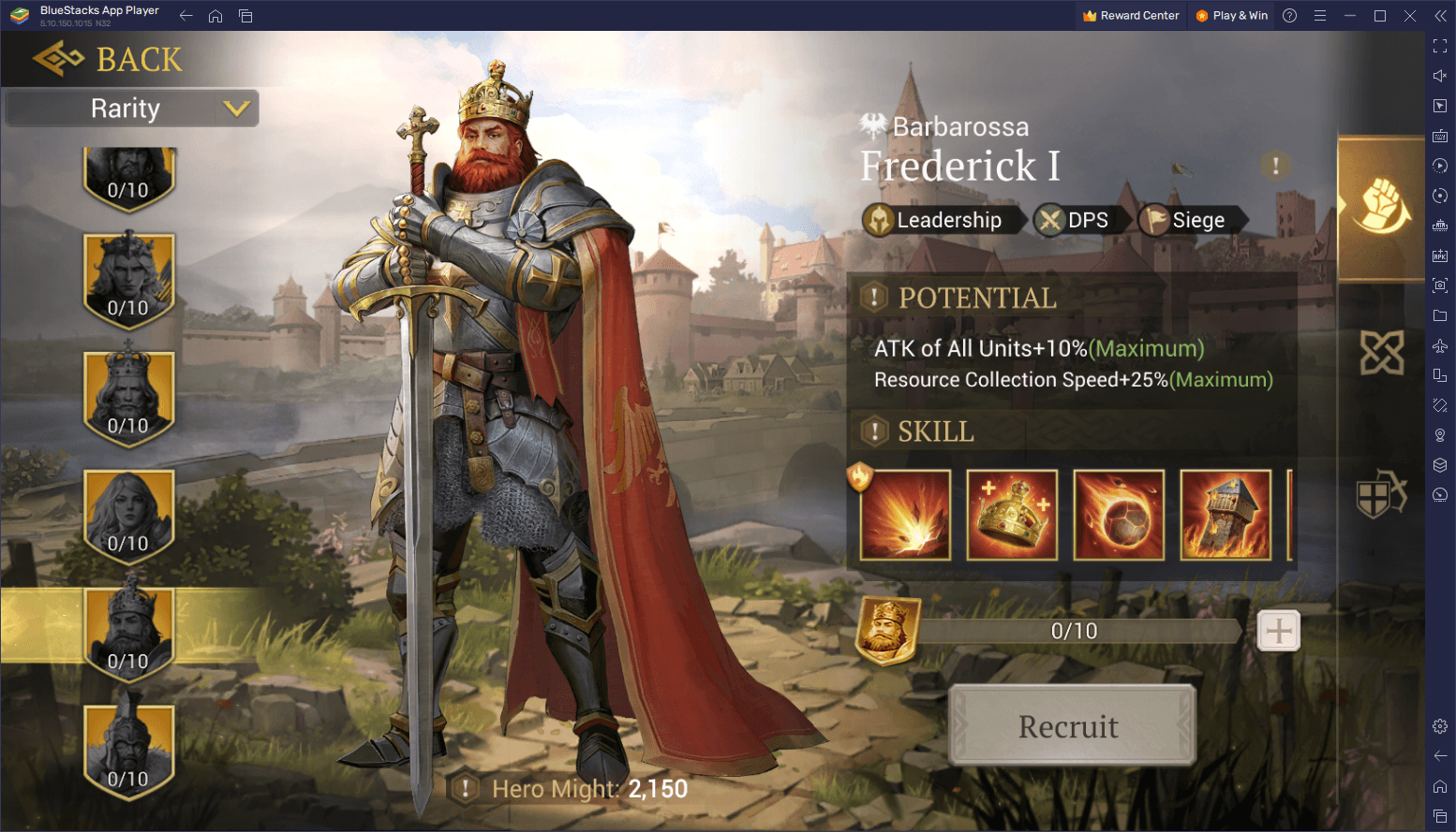 Game of Empires: Warring Realms - Список рангов: лучшие и худшие герои в  игре | BlueStacks