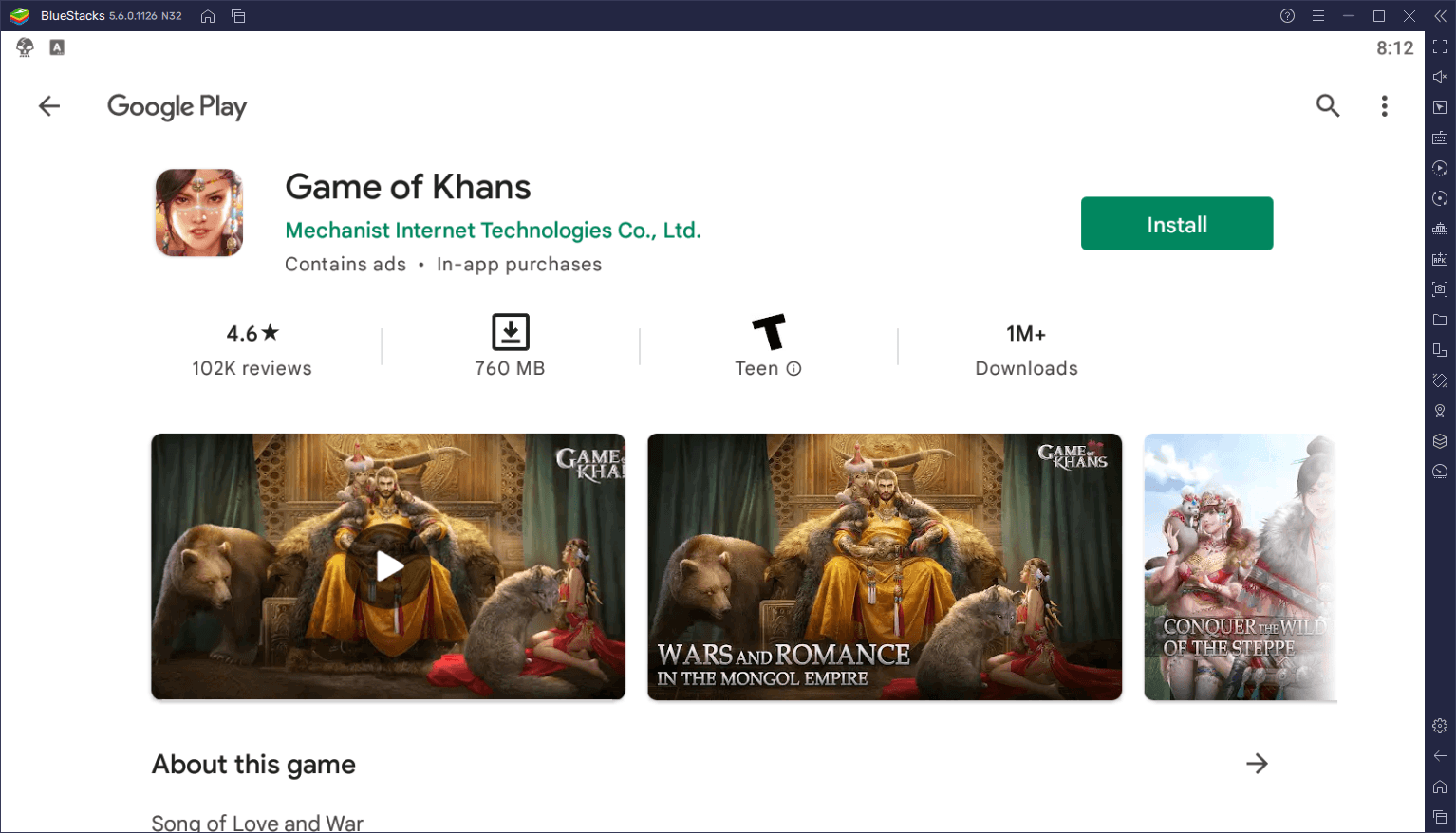 كيف تلعب Game of Khans على جهاز الكمبيوتر باستخدام BlueStacks
