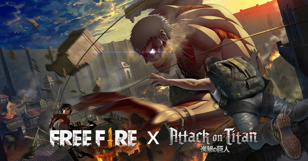 RE Free Fire anuncia crossover com Attack on Titan vivendo pq