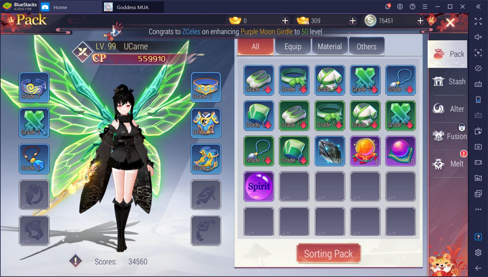 Goddess MUA - Beginner’s Guide for Upgrading Your Goddess and Character