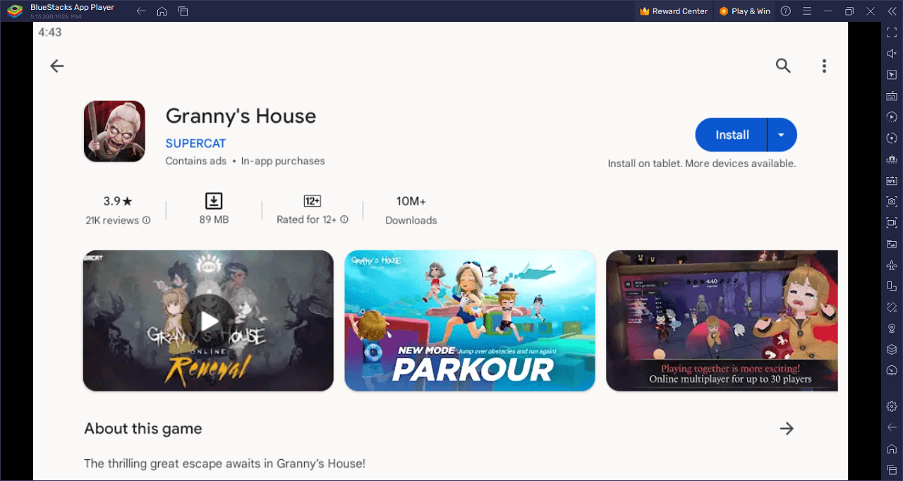 How to Play Granny's House on PC With BlueStacks
