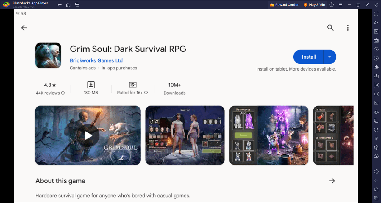 How to Play Grim Soul: Dark Survival RPG on PC With BlueStacks
