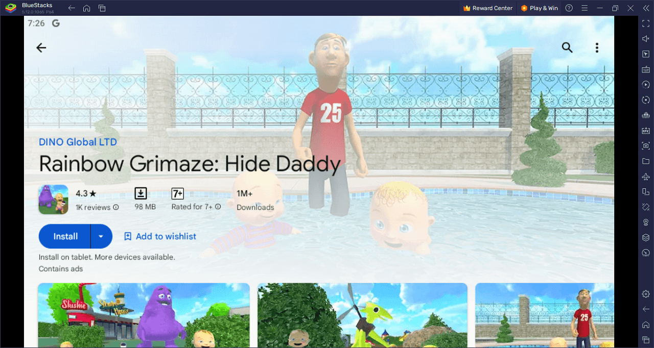 How to Play Rainbow Grimaze: Hide Daddy on PC With BlueStacks