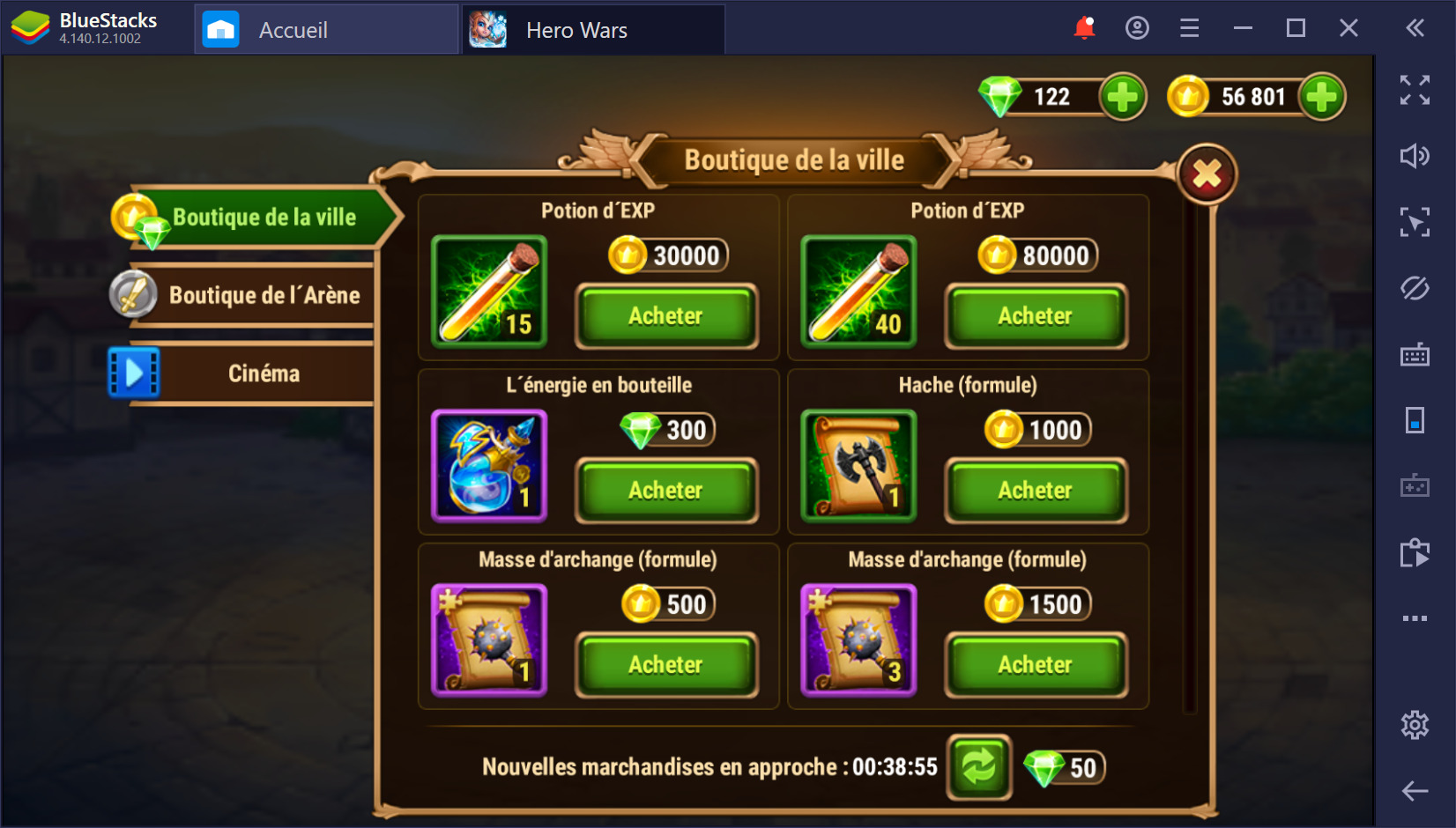 Guide BlueStacks sur le farming dans Hero Wars sur PC