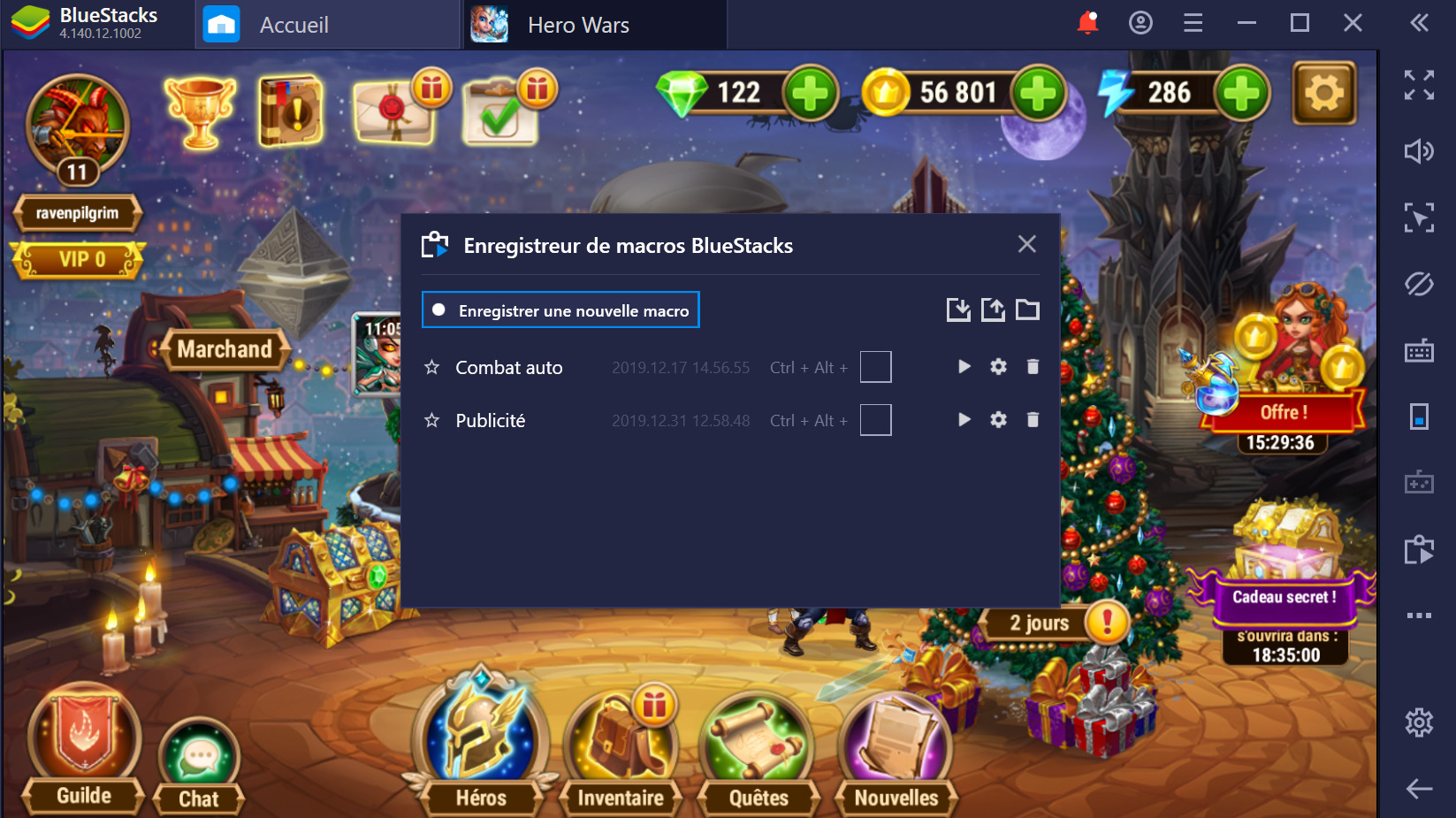 Guide BlueStacks sur le farming dans Hero Wars sur PC