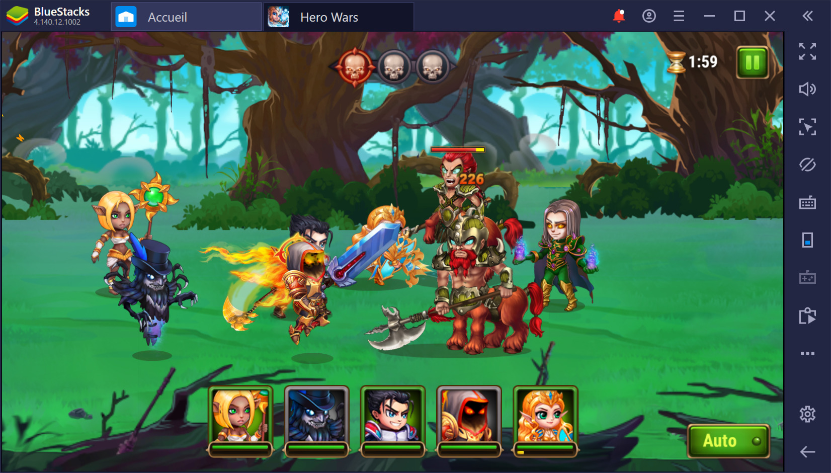 Guide BlueStacks sur le farming dans Hero Wars sur PC