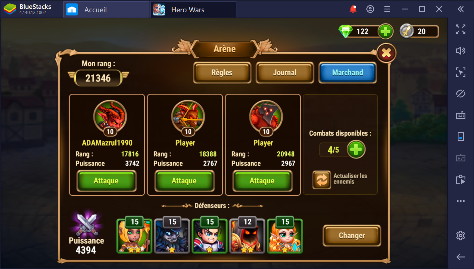 Guide BlueStacks sur le farming dans Hero Wars sur PC