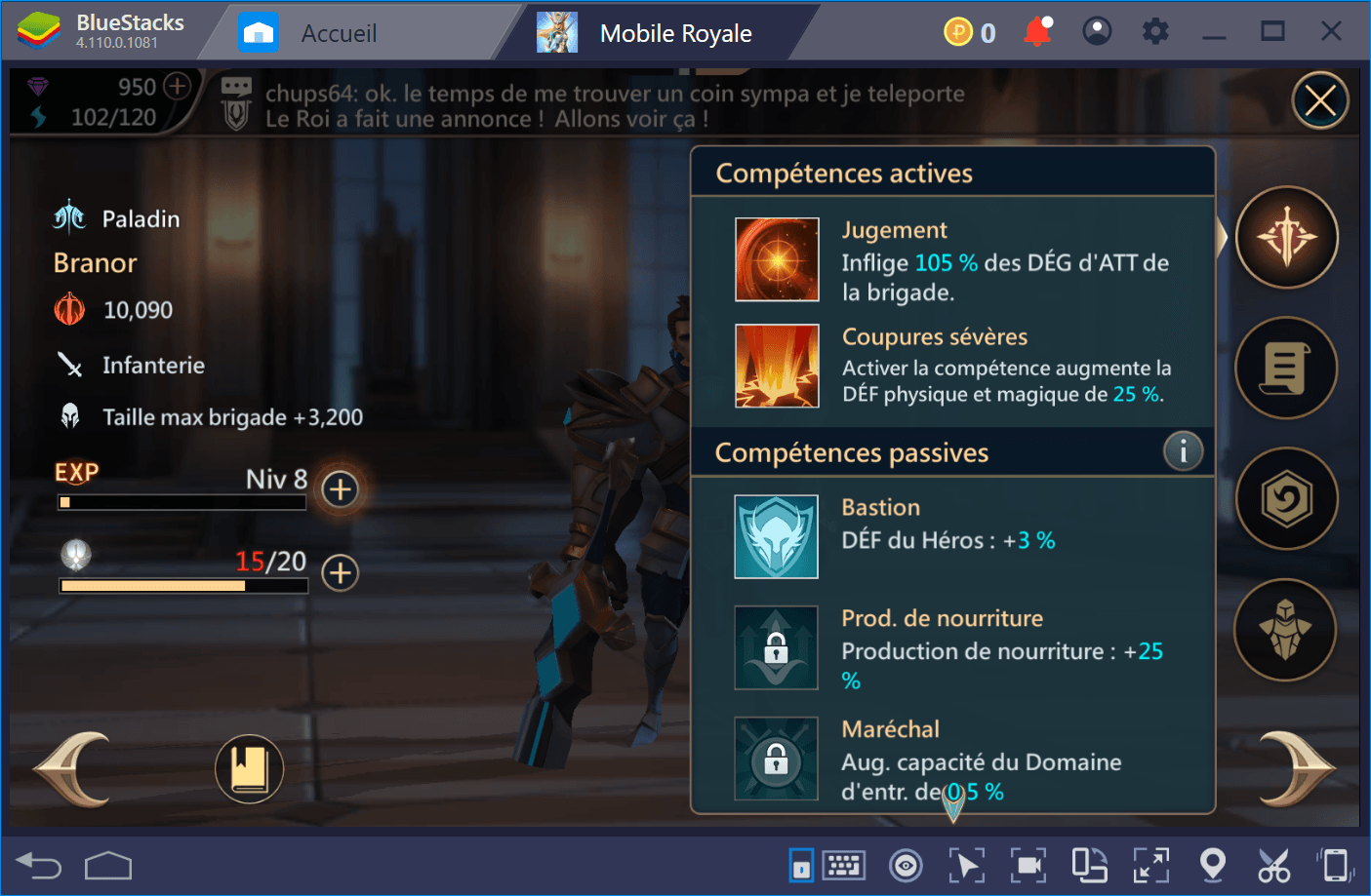 Guide sur les héros de Mobile Royale : Invocation et leveling