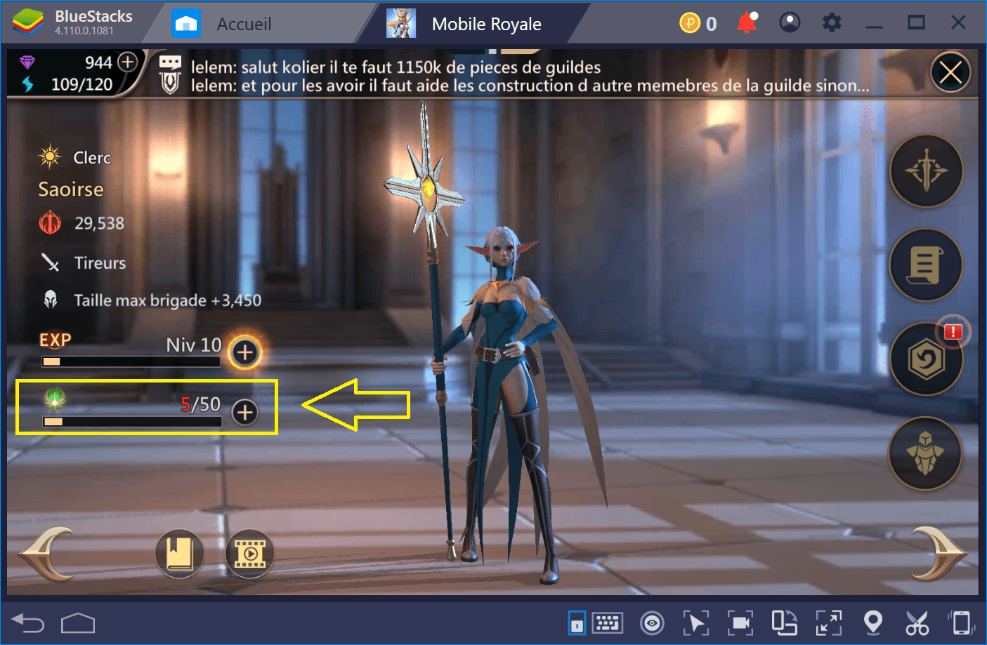 Guide sur les héros de Mobile Royale : Invocation et leveling