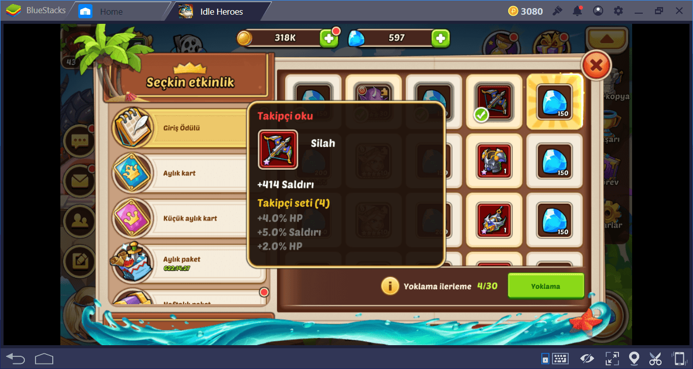 Idle Heroes Ekipman, Gizemli Silah ve Hazine Rehberi