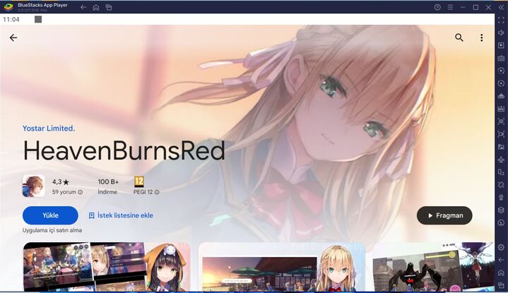 BlueStacks ile HeavenBurnsRed PC Kurulum Rehberi