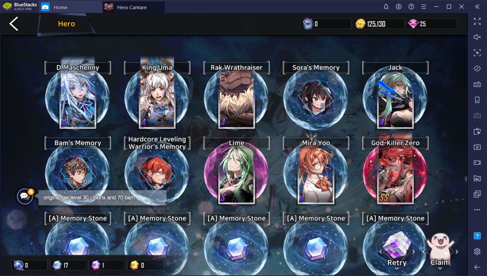 Hero Cantare – Guide sur le reroll et sur les meilleurs personnages