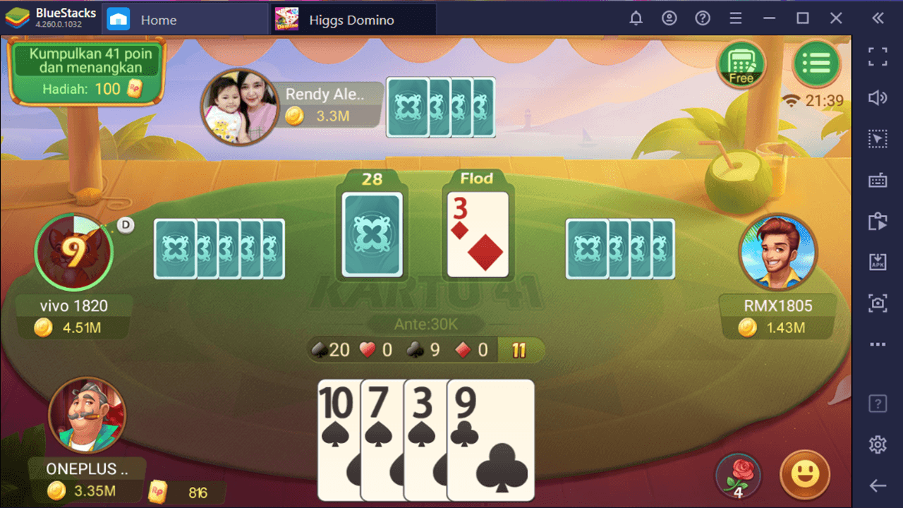 Pengenalan Permainan Kartu 41 di Higgs Domino Island