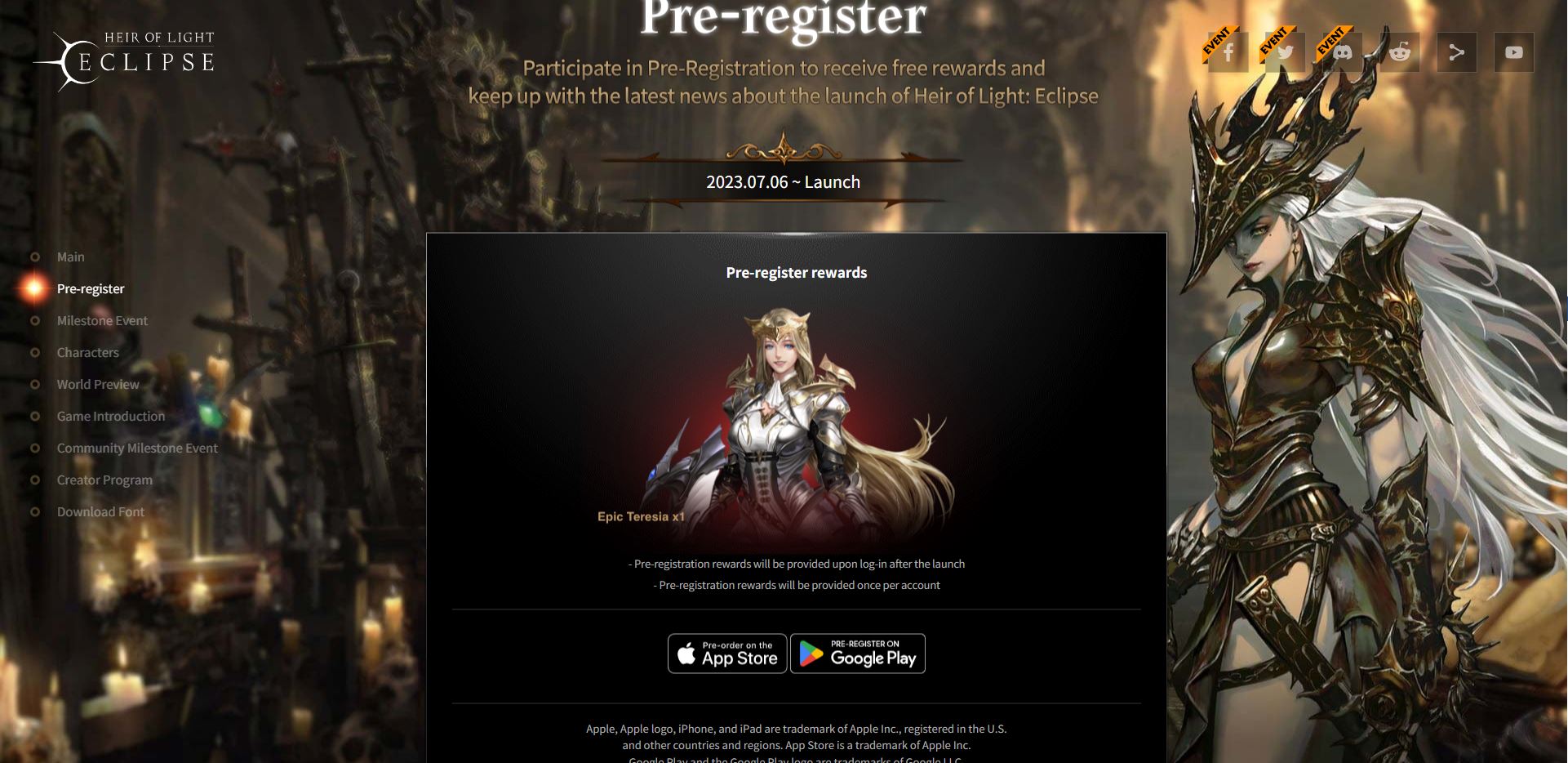 Heir of Light Eclipse Ouvre les Préinscriptions sur Mobile