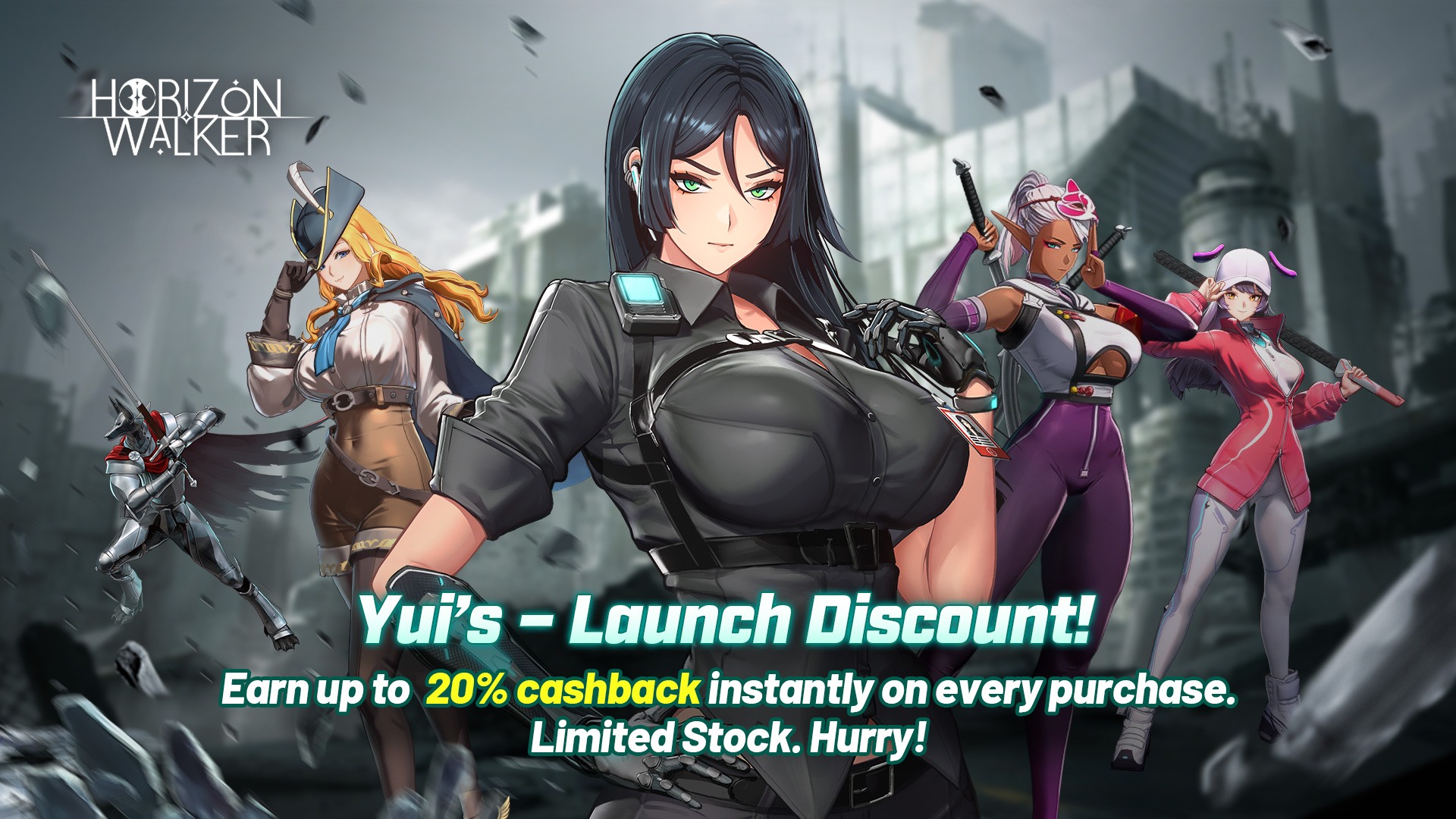 Yui’s Debut – Up to 20% Instant nowBux Cashback on Every Purchase in Horizon Walker!