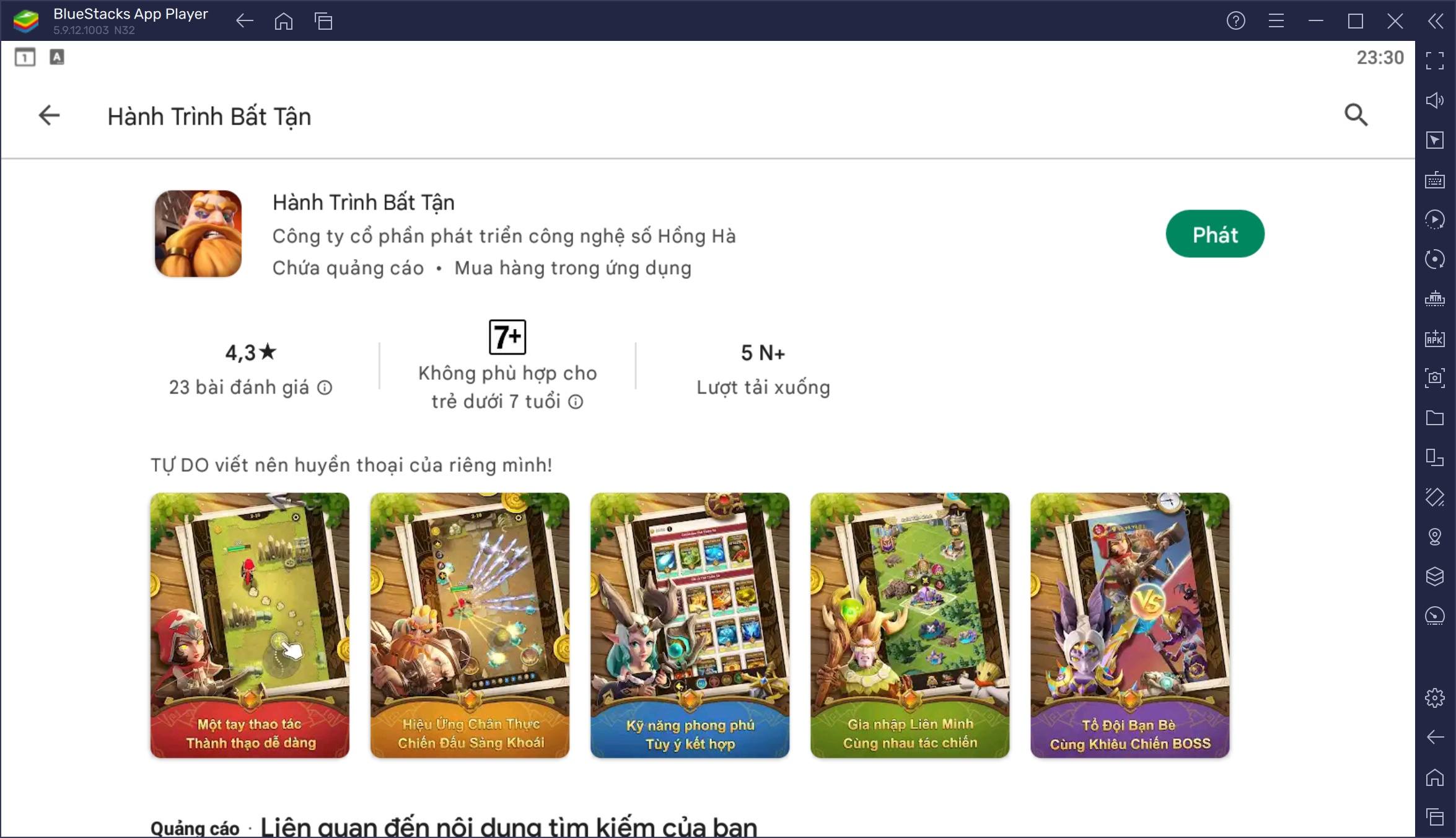 Cùng chơi game hành động Hành Trình Bất Tận trên PC với BlueStacks