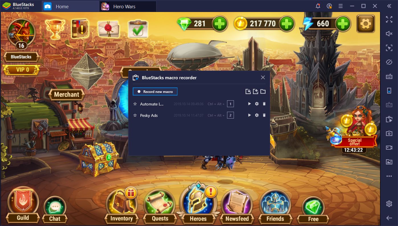 BlueStacks Farming Guide for Hero Wars