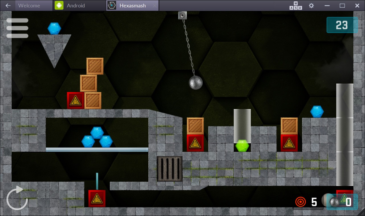 Hexasmash – addictive action puzzler to detroy gems with precision timing