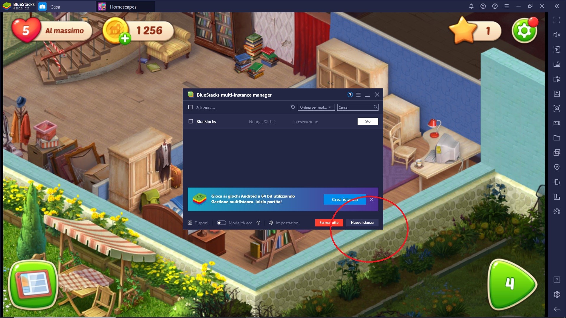 Sfrutta gli strumenti di BlueStacks per giocare al meglio Homescapes